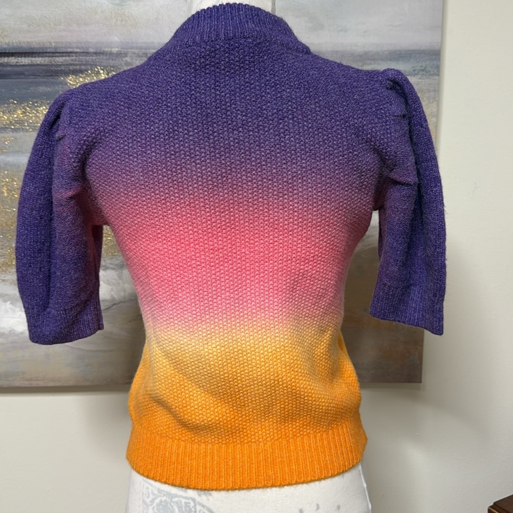 NWOT ENGLISH FACTORY Short Sleeve Sweater, Multicolored, Size XS - Picture 4 of 7